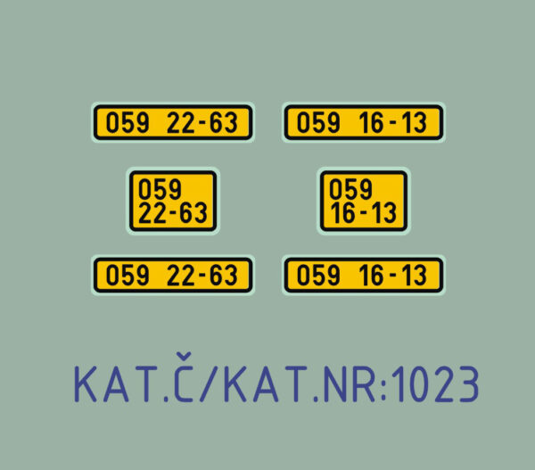 Licence plates for trucks, military, Czech Rep. 1993-2001 1:87