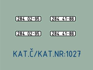 Licence plates for cars, military, Czech rep. (1993-2001) 1:87