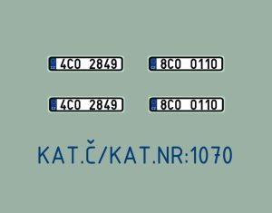 Sada registračních značek ČR od 2004 1:87