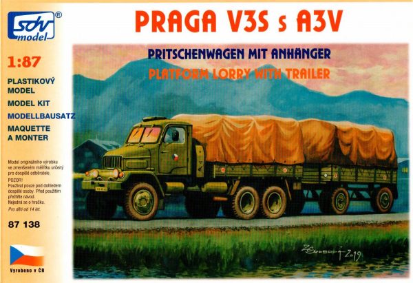 Praga V3S valník, přívěs A3V 1:87 - Image 4