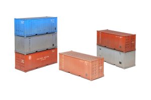 Behälter ISO 1C, 6 Stück 1:87