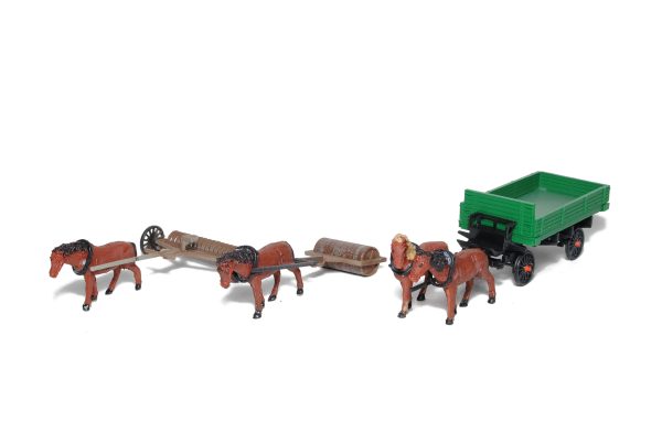 Zemědělský set s koňmi 1:87