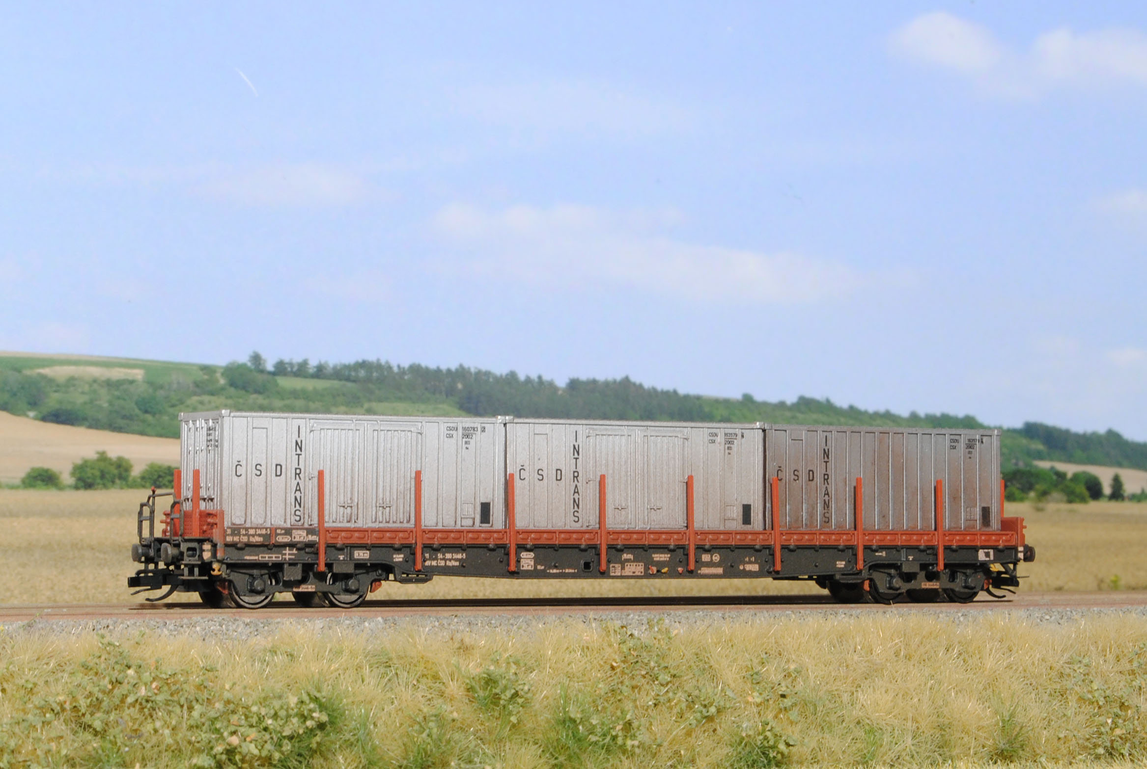 Nízkostěnný vůz Res 10 ČSD 1:120 - Obrázek 3